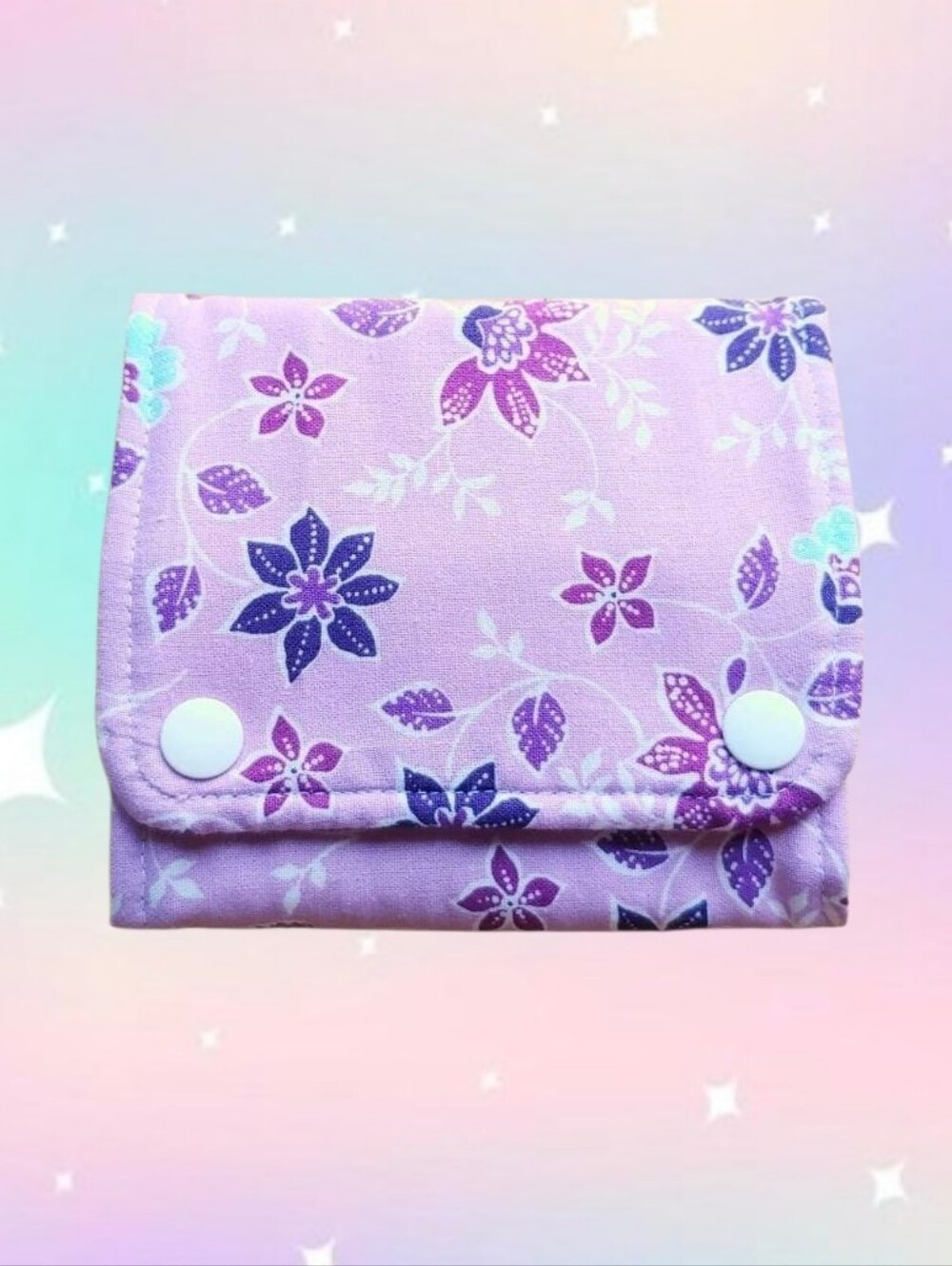Essential Oil Roller Bottle Wallet - Purple Floral